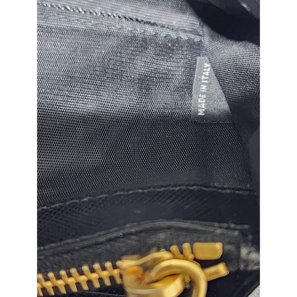 Authentic Prada Saffiano Lux Leather Flap Continental Wallet Black - Picture 8 of 15